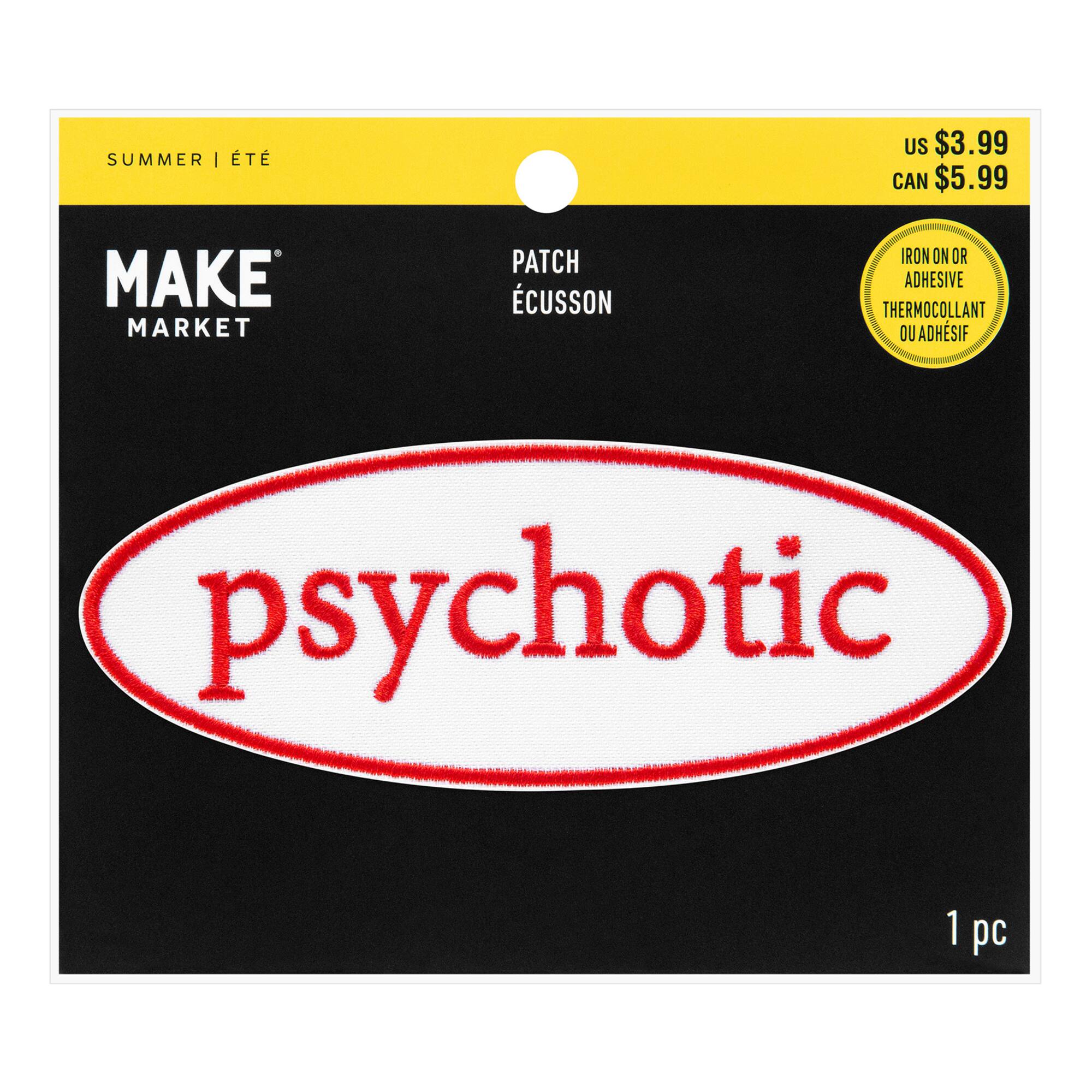 Summer Psychotic Iron-On & Adhesive Embroidered Patch by Make Market®